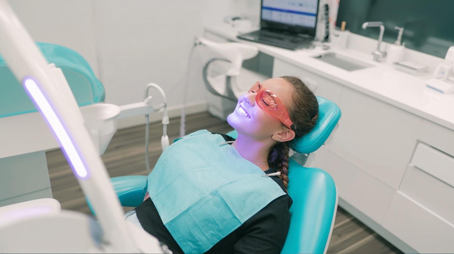 Modern dental clinic with comfortable patient chairs and professional equipment